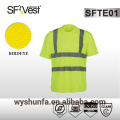 100% polyester safety t-shirt 3m reflective tape for clothing high visibility shirts EN ISO 20471